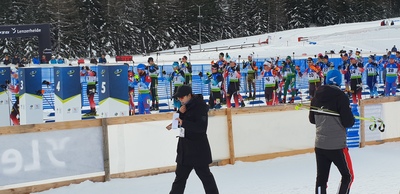 Start zum Verfolgungsrennen der Männer